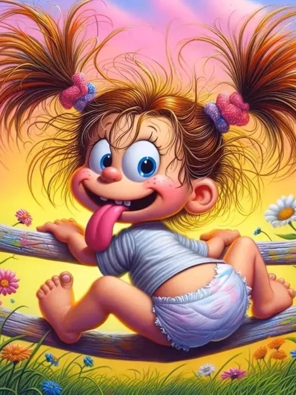 Funny Tongue-out Mischievous Character Diamond Painting kit